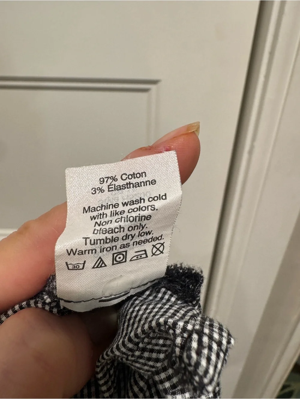 J.Crew Micro Gingham Bell Sleeve Top